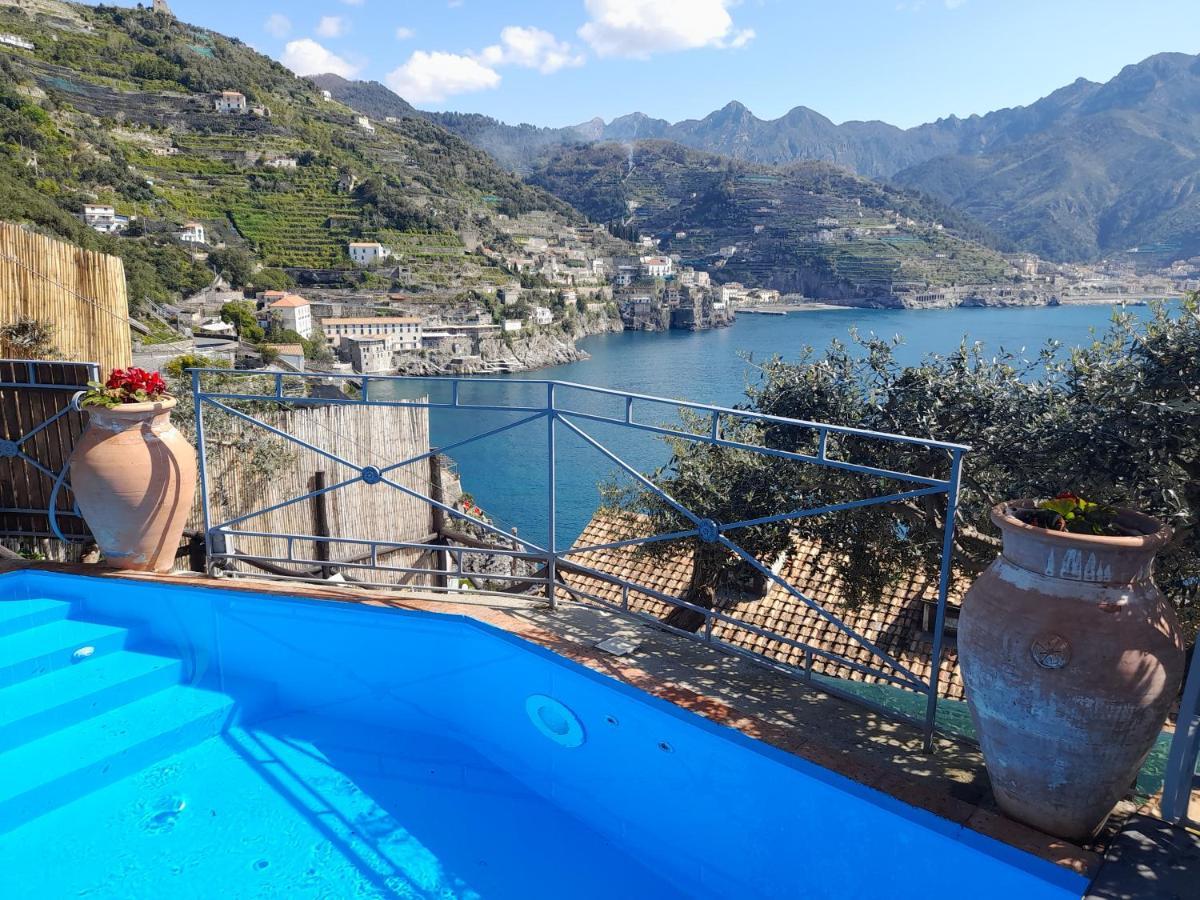 Villa Oliver - Breathtaking Small Pool 14 Sqm Hydromassage On The Rock - Amalfi Coast Zewnętrze zdjęcie